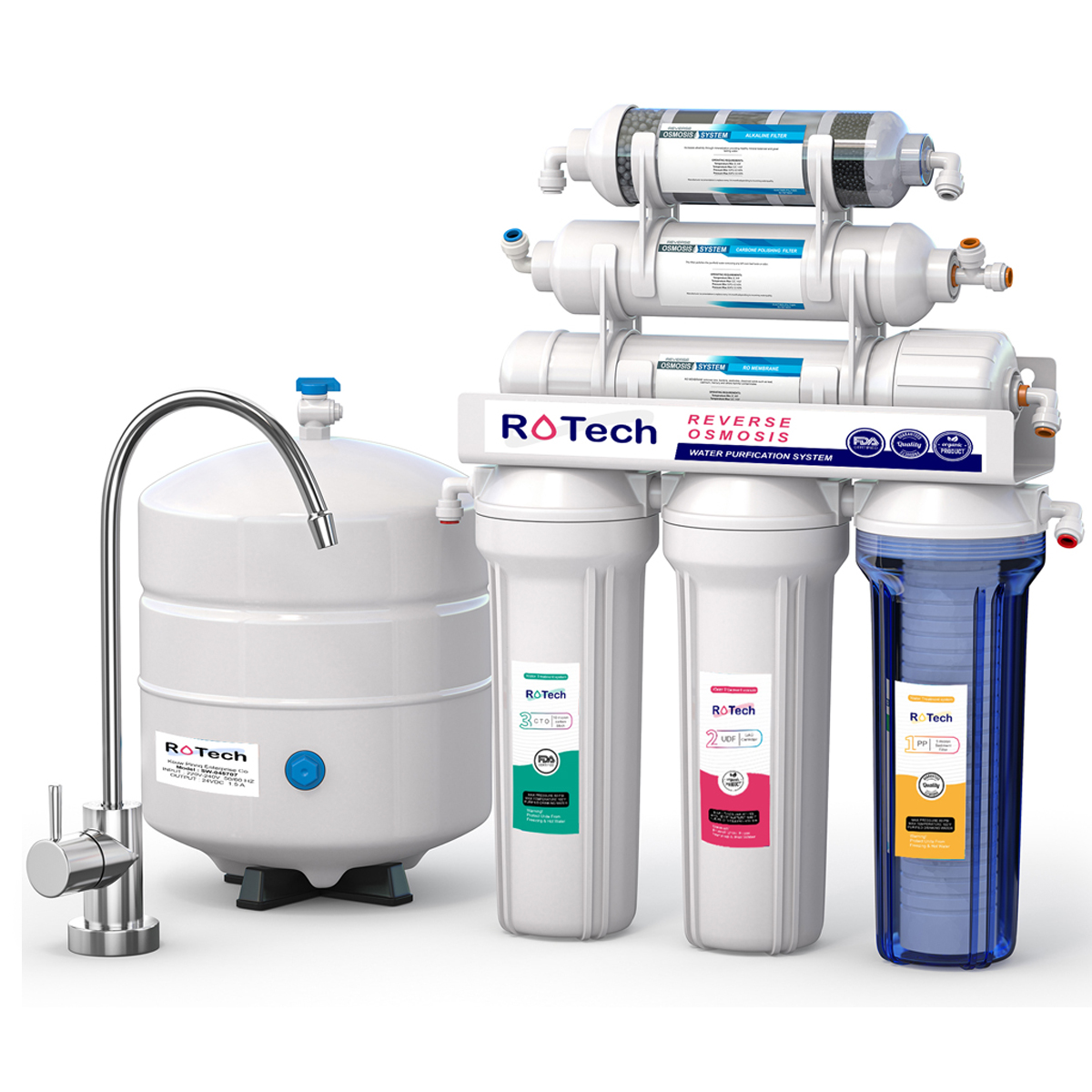 دستگاه تصفیه آب خانگی شش مرحله ای RO مدل ROtech